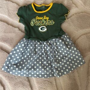 NFL Green Bay Packer Green and Yellow toddler dress size 2t